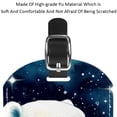 thumbnail image 4 of Square 2Pack PU Leather Galaxy Polar Bear Cruise Luggage Tag with Privacy Cover and Name ID Tag for Travel Handbags Backpacks Luggage Tags, 4 of 6