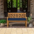 thumbnail image 2 of ARDEN Foam Outdoor Bench Cushion Kit, 48 x 18, made with ProFoam, Rain-proof, Fade Resistant, Sapphire Blue Leala, 2 of 9