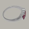 thumbnail image 4 of LBG British Made Solid 9k White Gold Natural Ruby Womens Anniversary Ring - 33 size options - Size 12, 4 of 6