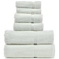 thumbnail image 2 of Luxury Hotel & Spa Quality, Quick Dry 100% Turkish Cotton, 700 GSM, Eco Friendly Towel, Bathroom and Kitchen Dobby Border Towels, 2-Bath Towel, 2-Hand Towel, 2-Washcloth (Bundle Set of 6, White), 2 of 5