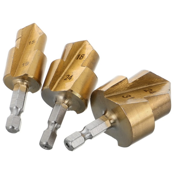 3 Pcs Ppr Bit Expansion Repair Drill Bits for Water Pipes Golden