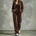 thumbnail image 6 of Karymi Matching Sets Women Clothing Cotton Linen Blend Two Piece Outfit Set, Notch Neck Roll Tab Sleeve Blouse, Elastic Waist Wide Leg Pants, 6 of 6