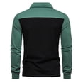 thumbnail image 5 of Black and Friday Deals 2023 Mens Henley Shirt Lightweight Lapel Raglan Sleeve Color Block Thermal 3 Button Pullover Sweatshirt Big & Tall Polo Golf Jersey Shirt, 5 of 6