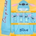 thumbnail image 5 of Sudadera con capucha Disney Stitch para niñas y adolescentes, azul, 5 of 5