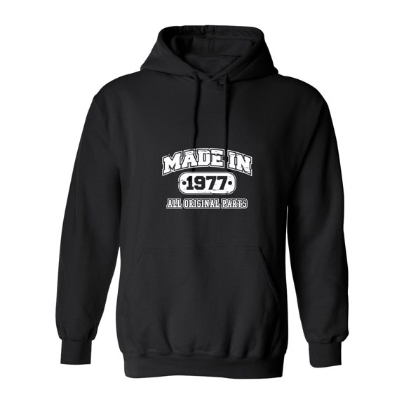 Made in 1977 All Original Parts Sarcastic Novelty Gift Idea Adult Humor Funny Men's Hoodies