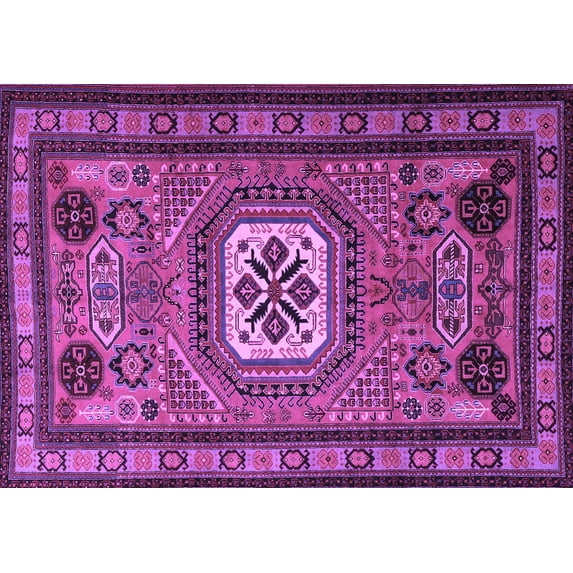 Ahgly Company Indoor Rectangle Persian Purple Traditional Area Rugs, 6' x 9'