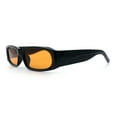 thumbnail image 6 of Classy Mod Narrow Rectangle Sport Plastic Dad Fashion Retro Sunglasses Black - Orange, 6 of 8