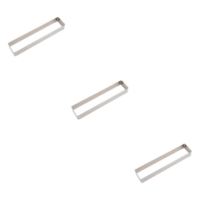 Guardoinrt Wide Application Stainless Steel Rectangle Cookie Set Anti Rust Stainless Steel Cookie Rectangle Shapes Long square large size 3Set