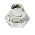 thumbnail image 3 of CKP #G-75 Elegance Collection 1-1/4 in. (32mm) Glass Knob, Clear with Polished Nickel Base, 3 of 4