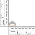 thumbnail image 4 of 1 1/4 Ct Round Cut Lab Created Moissanite Diamond Halo Engagement Promise Anniversary Bridal Ring Set Womens Wedding Bands 10k Rose Gold 1.25 Cttw, G-H/VVS1 Gift Jewelry-10.5, 4 of 6