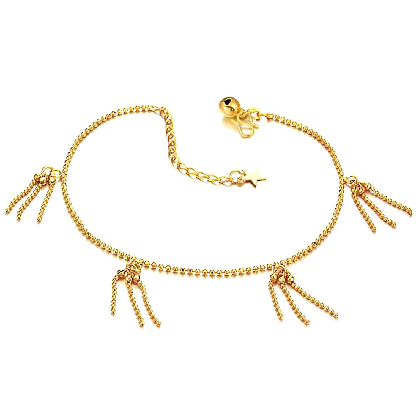 Women's Anklet Bracelet 18k Yellow Gold Plated Adjustable Foot Chain Ankle
