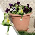 thumbnail image 4 of Funny Tipsy Frog Figurines Resin Frog Figures Garden Pond Decoration for Flower Pots, Balcony & Office Desk, 4 of 5