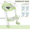 thumbnail image 3 of BRINJOY Potty Training Seat with Step Stool Ladder, Foldable Toddler Potty Seat for Toilet with Splash Guard, Cushioned Seat, and Anti-Slip Pad for Girls & Boys (Green), 3 of 7