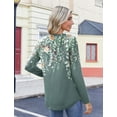 thumbnail image 6 of Zeagoo Womens Tops Dressy Casual Beach Vacation Clothes for Women Business Casual Long Shirts V Neck Tee Shirt Ladies Top and Blouses Ethnic Style, 6 of 7