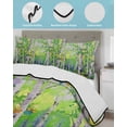 thumbnail image 4 of Green Oil Painting Full Size Down Alternative Comforter,Lightweight Comforter Quilt Bedding Set with Pillow Shams Modern Abstract Art Summer Tree Leaves All Seasons Bed Comforter Duvet Insert 78"x90", 4 of 7