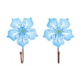 thumbnail image 1 of 2Pcs Decorative Wall Mounted Flower Hooks Hanging Home Decor Art Blue, 1 of 9