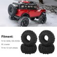 thumbnail image 3 of RC Rubber Tyre, 4Pcs Wear Resistance RC Car Tires  For 1/24 SCX24 RC Crawler, 3 of 8