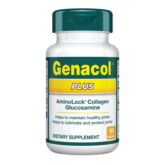 Genacol Plus - Glucosamine & Ultra-Hydrolyzed Collagen for Joint Mobility, 90 Capsules (30-Day Supply)