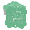 thumbnail image 1 of Inkdotpot Real Silver Foil Let Love Sparkle Wedding Tags Favor Bracket Shape Hang Pack Of 50 Paper Tags, 1 of 6