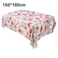 thumbnail image 2 of Mantel rectangular navideño, cubierta de mesa impresa, oblonga, impermeable, para decoración de comedor y cocina, 2 of 5