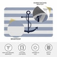 thumbnail image 3 of Blue White Striped Door Mat Indoor Outdoor,Navy Blue Beach Nautical Anchor Ocean Coastal Non Slip Welcome Mat with Rubber Backing,Absorbent Front Door Mats Entryway Rug for Home Entrance 18"x30", 3 of 8