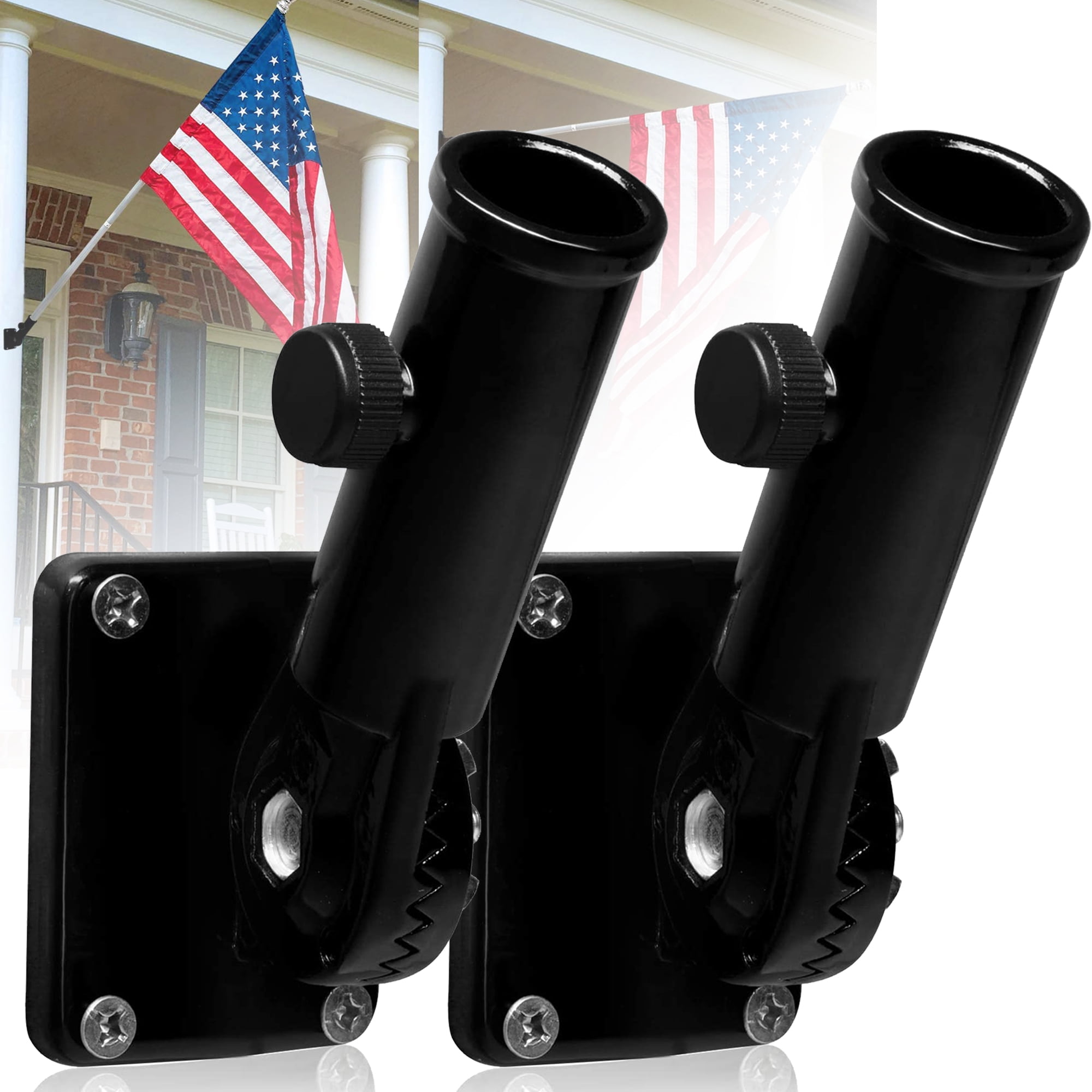 Elbourn 2Pack MultiPosition Flag Pole Mounting Bracket with Hardwares