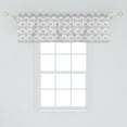 thumbnail image 2 of Ambesonne Abstract Window Valance, Geometric Monochrome Print, 54" X 18", Charcoal Grey and White, 2 of 3