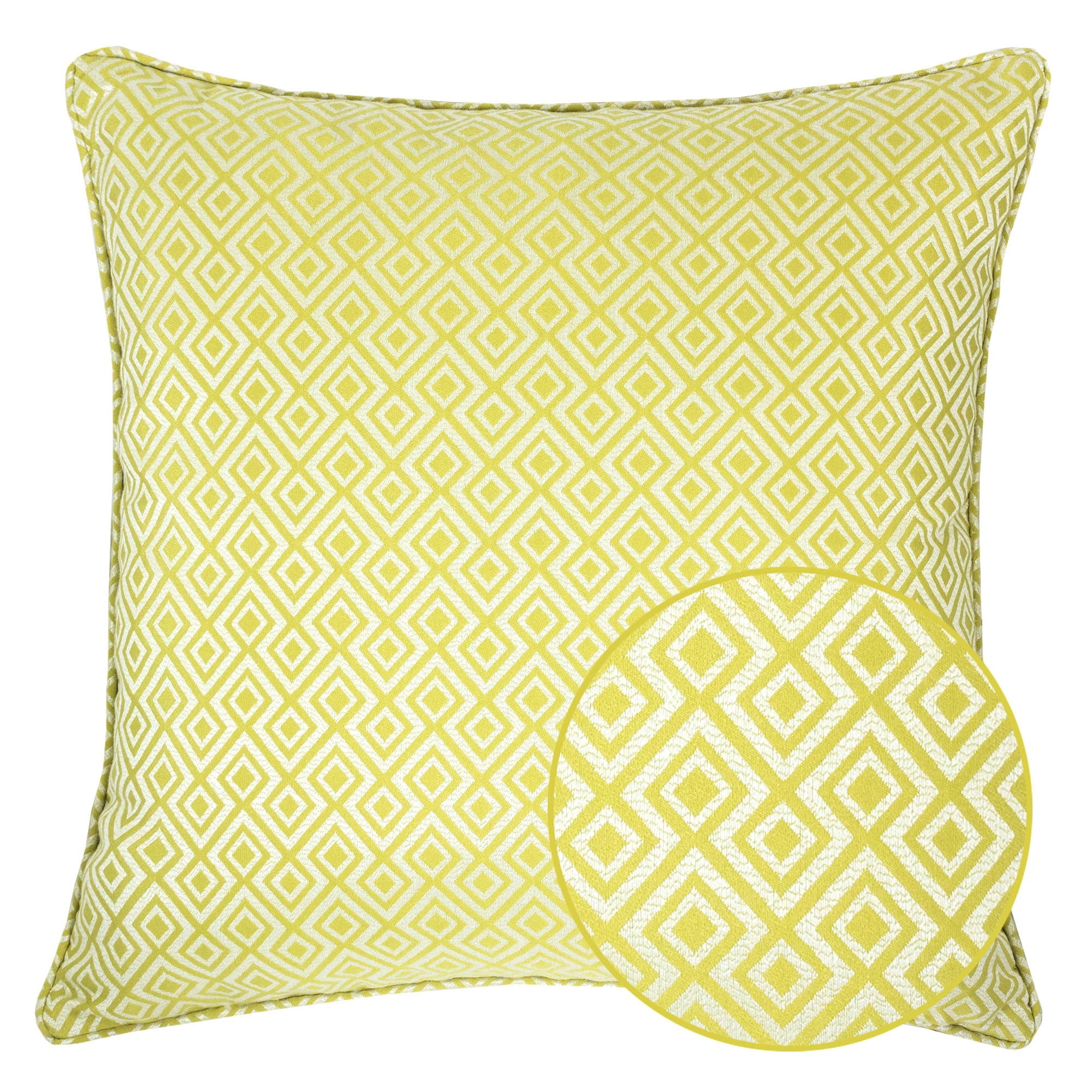Jackie Green Geometric Polyester 20 in. x 20 in. Throw Pillow