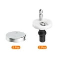 thumbnail image 3 of 2 Set Toilet Seat Hinge Fixings with 45mm/1.77" Base, for Top Fixing Bolt Expansion Screw Cover Buckle, 3 of 6
