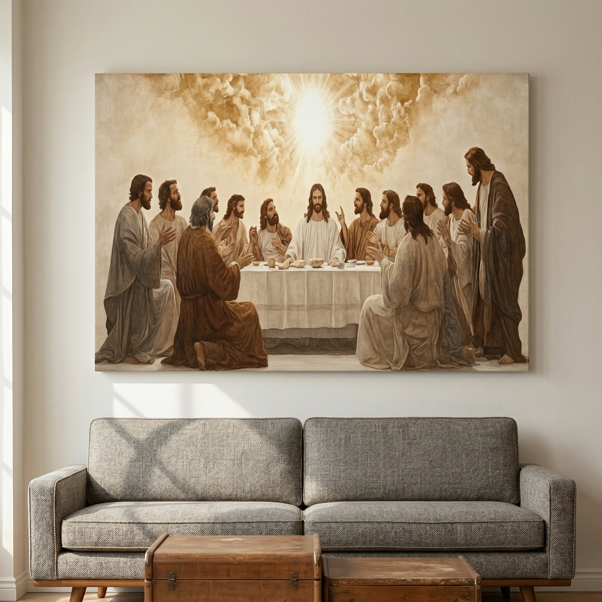 YarnArtistry The Last Supper Wall Art Canvas Print For Living Room And Bedroom Decor Gift Home