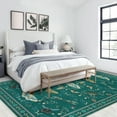 thumbnail image 4 of Geetinfly 9*12FT Area Rugs 1150Gsm 100% Polyester Rug 350Gsm Velvet Weight Pearl Velvet Washed Back Folding Simulation Printed Carpet Xm-Modern-Ecological Paradise Green tone, 4 of 8