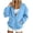 Light Blue, variant on Guluxicc Women's Oversized Jackets Loose Button Down V Neck Long Sleeve Solid Casual Jackets with Pockets for Everyday Fall Winter