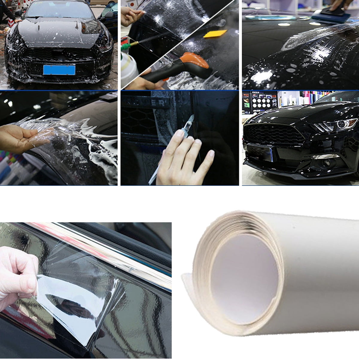 40x200cm Clear Car Door Sill Edge Paint Protection Vinyl Film Sheet
