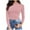 Pink, variant on Womens Crewneck Sweatshirt Soft MaFYtyTPR Women's Fall Fashion Long Sleeve Stretch Slim Fitted Ribbed T-Shirt Blouse Solid Basic Tops XL Pink