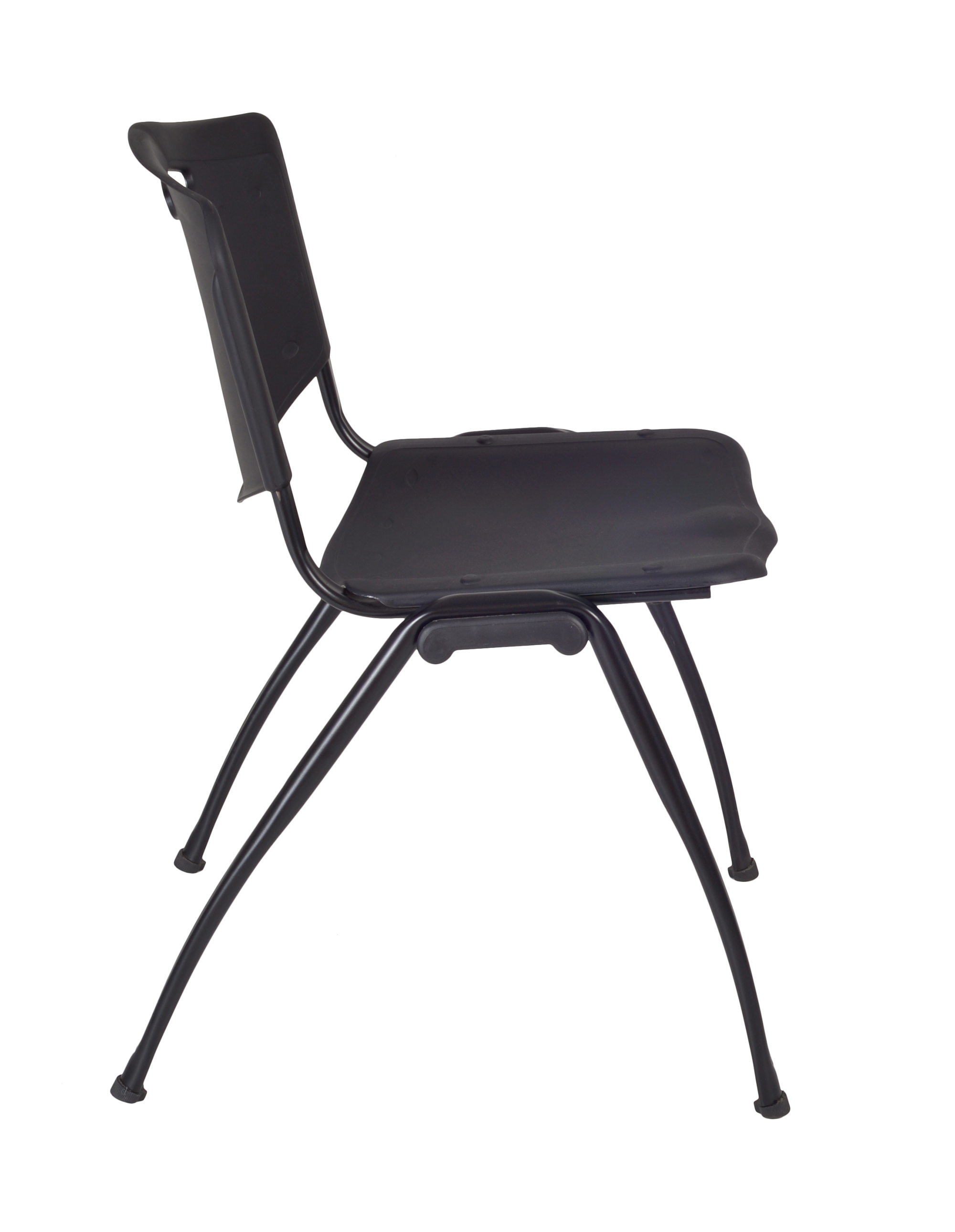 72" x 24" Kee Training Table- Maple/ Black & 2 'M' Stack Chairs- Black
