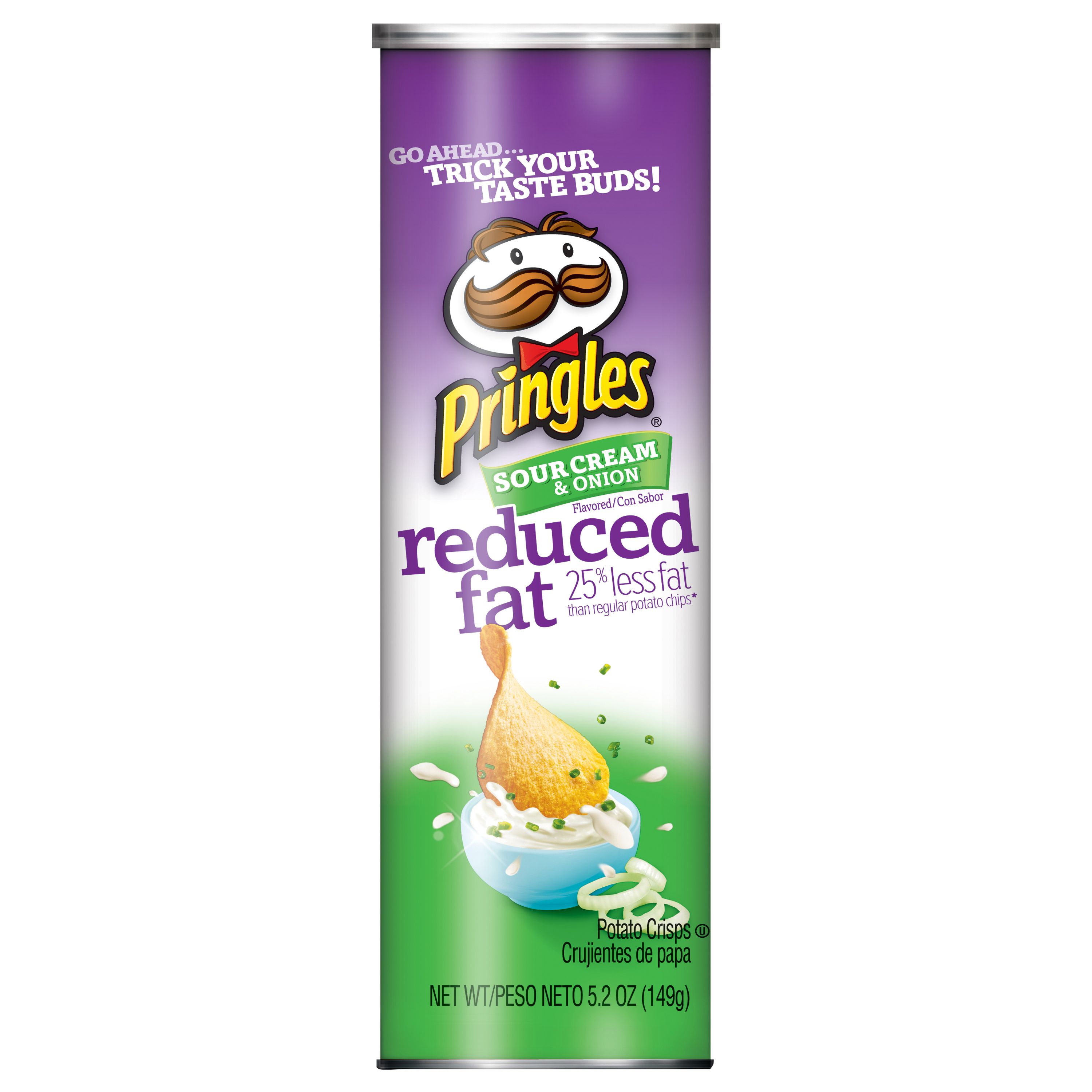Pringles , Reduced Fat Sour Cream & Onion, 14 Ct, 5.2 Oz, Can
