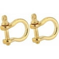 thumbnail image 2 of 2 sets of pure brass U-shaped anchor hook rings, key chain hook rings, gold connecting hook rings, 10mm U-shaped hook rings, 2 of 5