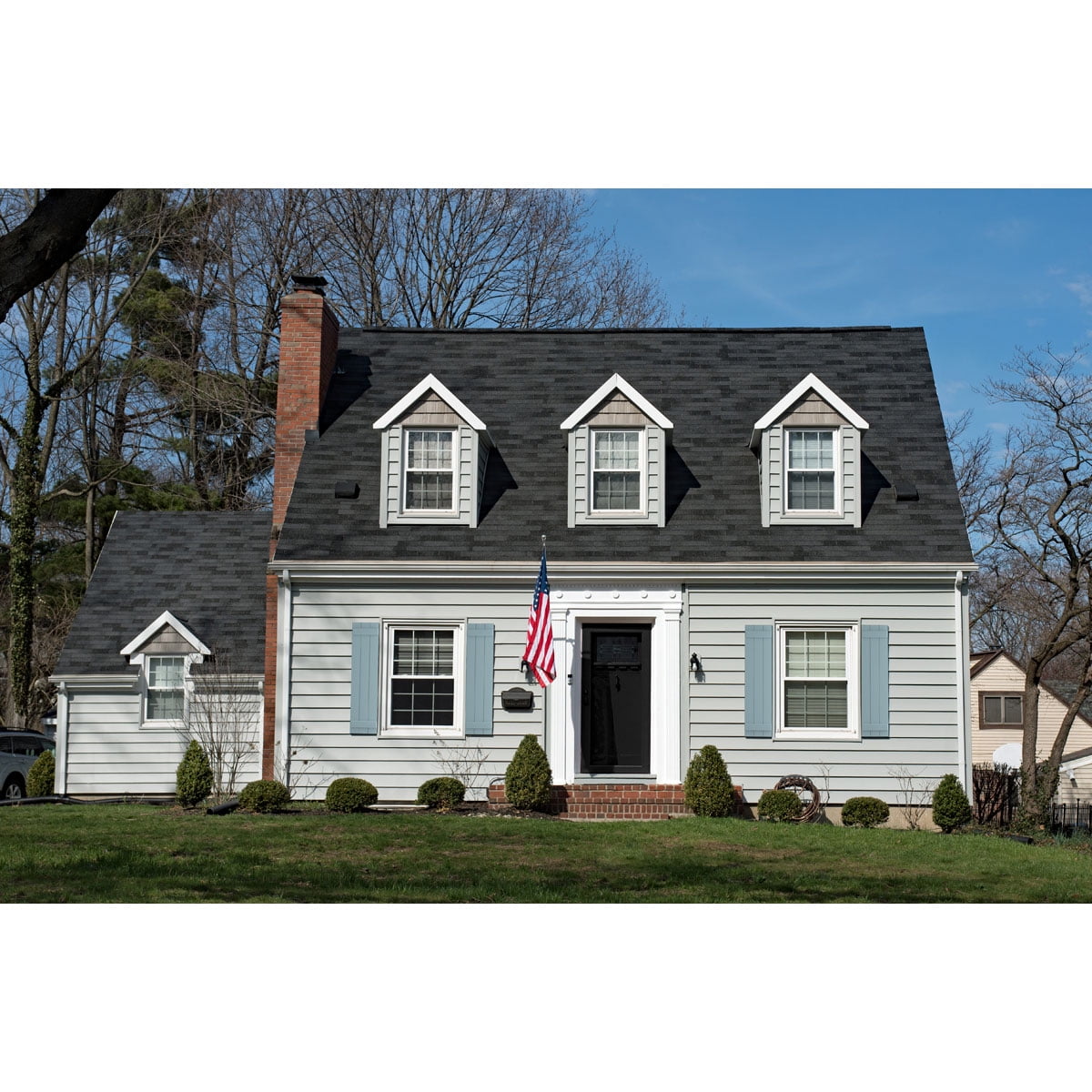 Ekena Millwork 21 1/2"W x 50"H True Fit PVC Four Board Joined Board-n-Batten Shutters, Peaceful Blue (Per Pair - Hardware Not Included)