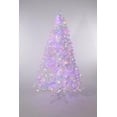 thumbnail image 1 of Bingirl 7.5-Foot White Spruce Pre-Lit Artificial Christmas Tree Equipped with 150 Dual Color LED Lights, 1 of 7