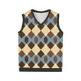 thumbnail image 3 of Gamivast Men's Sleeveless V Neck Pullover Sweater Slim Fit Casual Argyle Sweater Vest Casual Business Pullover Sweater Navy XXXXL My Order History Online Previous Orders, 3 of 5