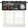 thumbnail image 3 of Farmhouse Coffee Beans Black Curtain Home Decoration Living Room Short Curtains Window Treatments For Kitchen Bedroom, 3 of 7