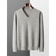 thumbnail image 3 of MVLYFLRT New Merino Wool Sweater Men's V-neck Pullover Top 2023 Autumn Winter Knitted Casual Loose 100% Pure Wool Jacket, 3 of 5