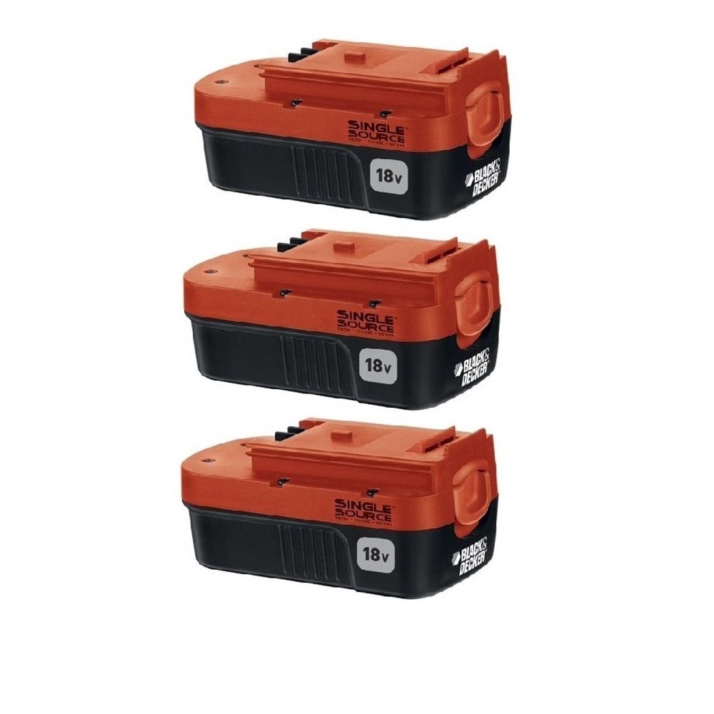 Black & Decker HPB18OPE (3 Pack) 18v 18 volt NiCad single source