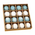 thumbnail image 4 of 16 adornos navideños colgantes para árbol de Navidad, decoración navideña creativa con bolas de espuma. Azul Blanco, 4 of 9