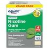 Equate Nicotine Uncoated Gum 4 mg, Stop Smoking Aid, Mint Flavor, 170 Count