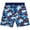 Blue Sharks, variant on Quad Seven Boys' Swim Trunks - Quick Dry Board Shorts Bathing Suit (Size: 8-18)