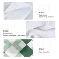 thumbnail image 5 of Green White Pattern Hand Towels 2 Pack Quick Dry Velvet Soft with Velcro Kitchen Bath 14x18in, 5 of 7