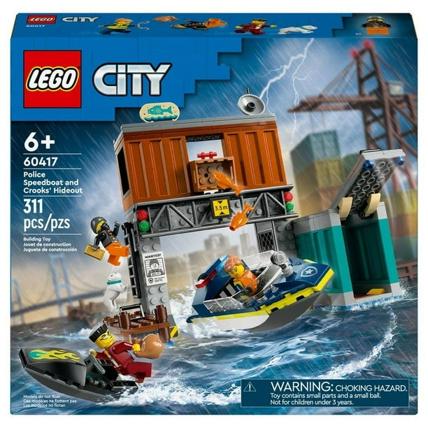 Set LEGO City Lancha de Policía y Guarida de los Ladrones 60417