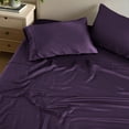 thumbnail image 4 of Superior 4-Piece Rayon From Bamboo Purple Sheet Set, Queen, 4 of 10