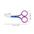 thumbnail image 2 of Unique Bargains 1 Pc Women Sharped Edged Scissors Facial Hair Scissors For Bedroom Stainless Steel Blue Pink, 2 of 4